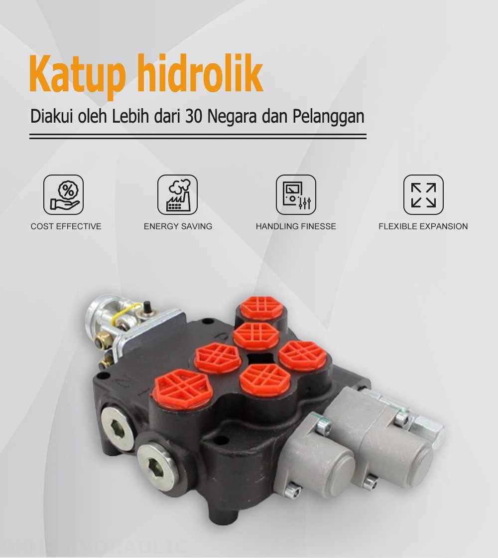 P80-G12-G34 Manual dan Joystick 2 Spul Kran Arah Monoblok